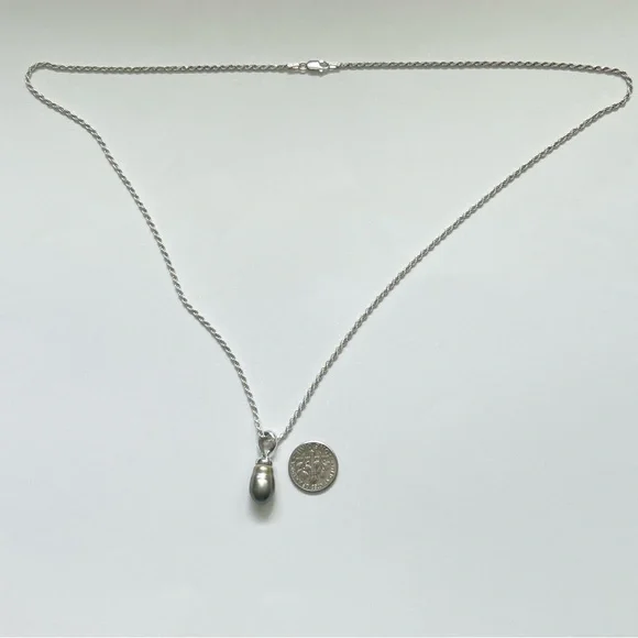 Platinum Gray Baroque Pearl Sterling Silver Necklace - Picture 7 of 9